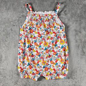 Disney Baby Winnie the Pooh Floral Bubble‎ Romper Girls 24 Months Sleeveless